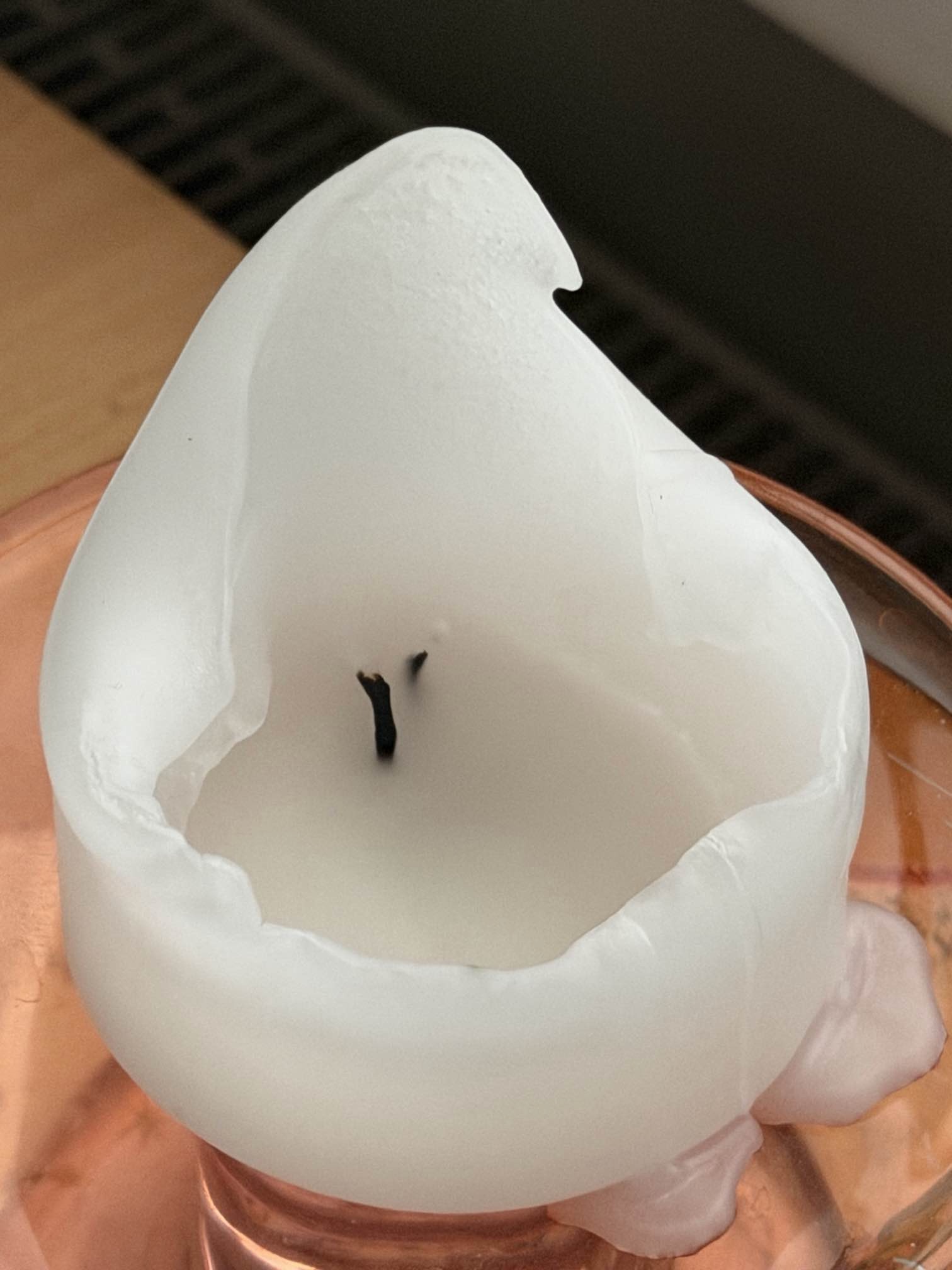 Wax left behind example 1