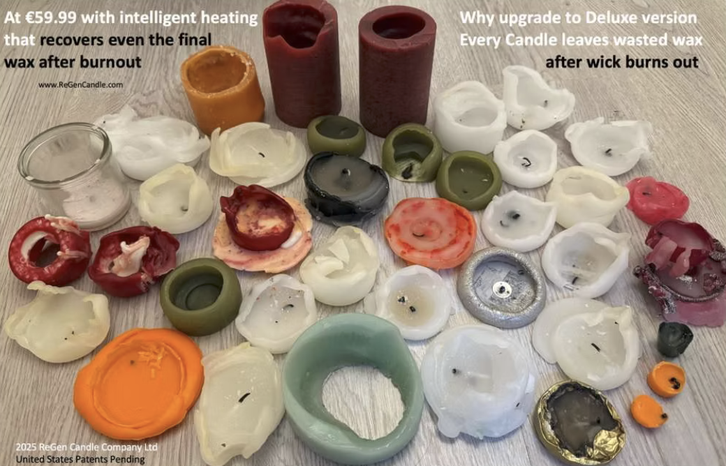 Recovered wax pieces