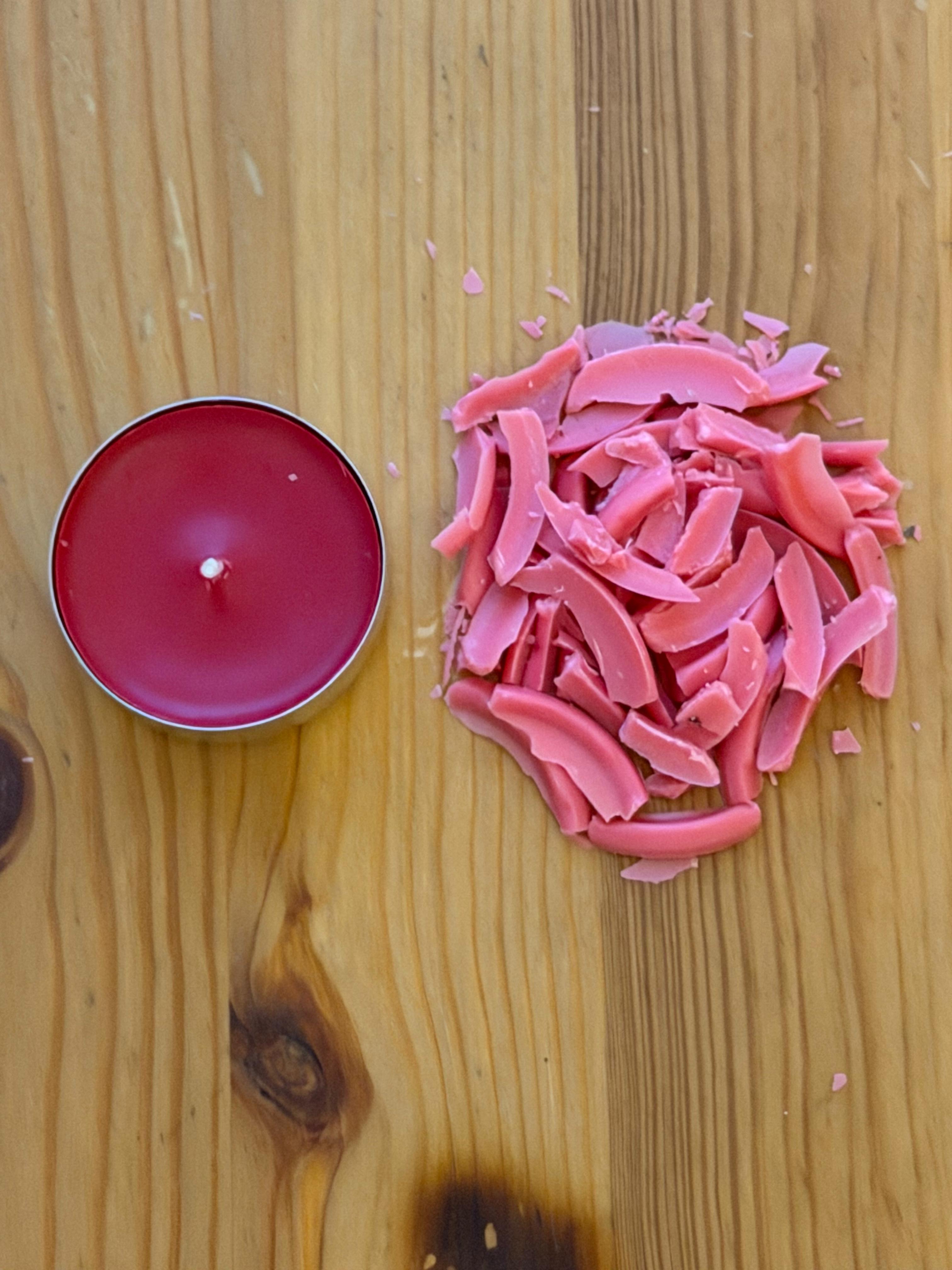 Traditional candle waste